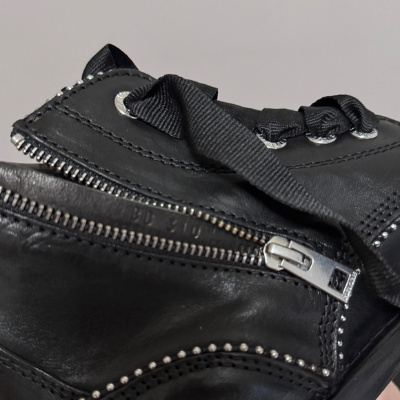 NWT Zadig & Voltaire Laureen Roma Round Toe Leather Low-Heel Boots Sz 38 - Picture 9 of 16